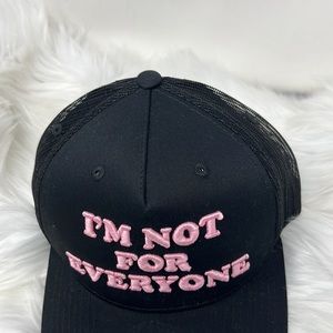 DI Snap Back I'm Not For Everyone Baseball Cap Unisex Hat Black/Pink